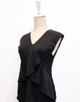 Pax Peplum Frill Top - White / Black