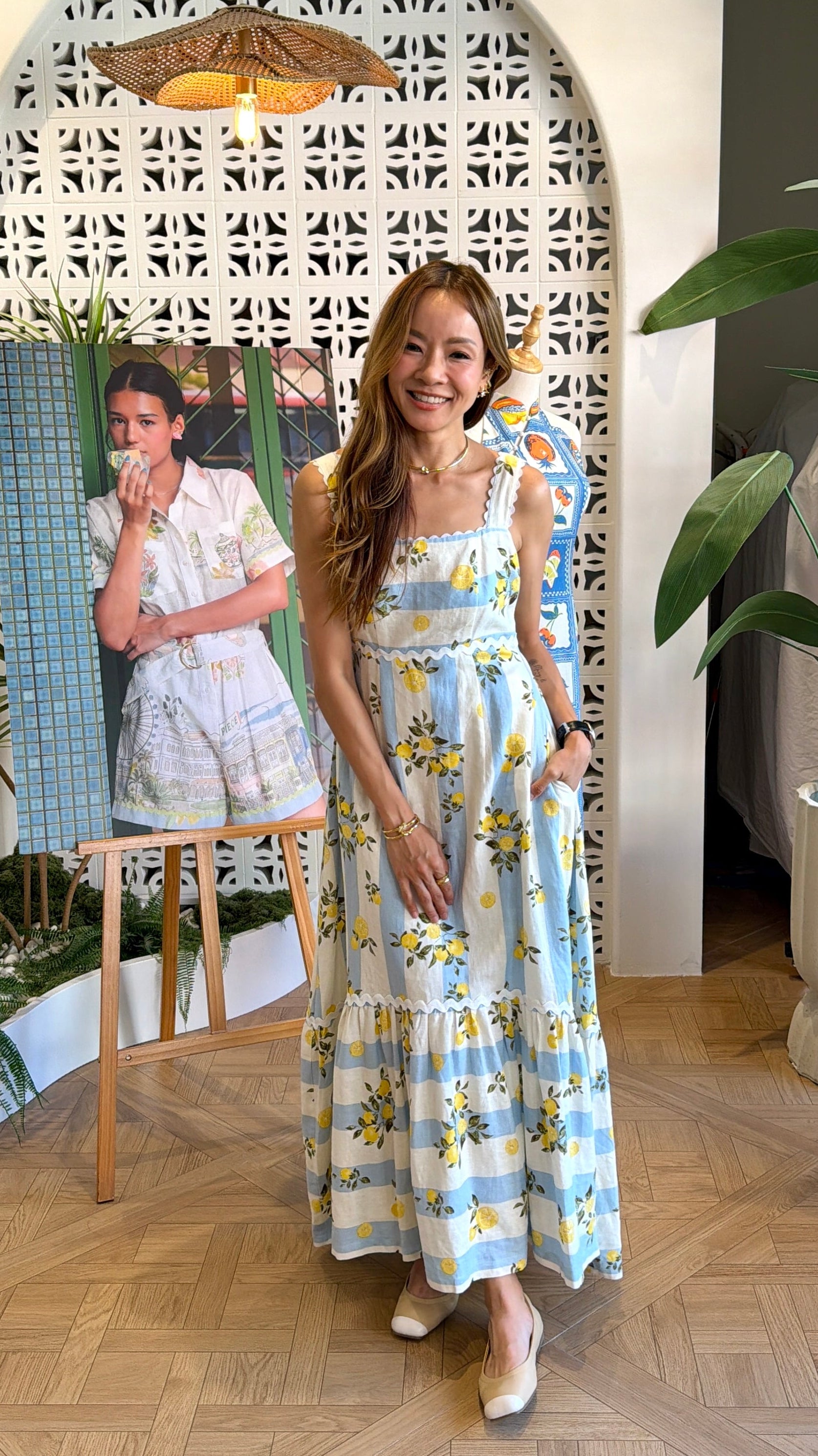 Limoncello Linen Maxi Dress