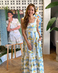 Limoncello Linen Maxi Dress