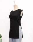 Sloane Panelled Tee - Black / White / Olive / Bronze