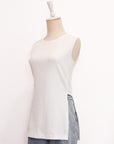 Sloane Panelled Tee - Black / White / Olive / Bronze