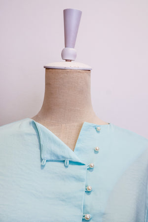 Pearlyn Top - Pastel Turquoise / Powder Pink / Off-white