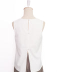 Signature French Tuck Top ( Round neck / V-neck ) - White / Black (Pre-order)