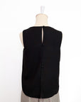 Signature French Tuck Top ( Round neck / V-neck ) - White / Black (Pre-order)