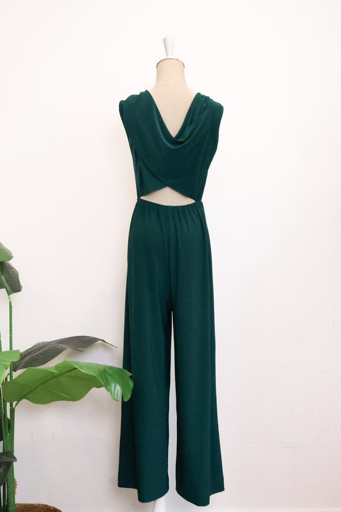 Nova Maxi Jumpsuit - Forest Green / Black