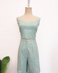 Wes Bustier Top - Jade Stripes