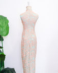 Signature Lace Cheongsam (Midi) - Fuchsia / Peach / Navy ( Pre-order )