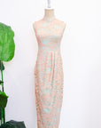 Signature Lace Cheongsam (Midi) - Fuchsia / Peach / Navy ( Pre-order )