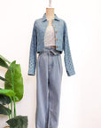 Darcy Denim Jacket - Blue/White
