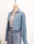 Darcy Denim Jacket - Blue/White