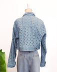 Darcy Denim Jacket - Blue/White