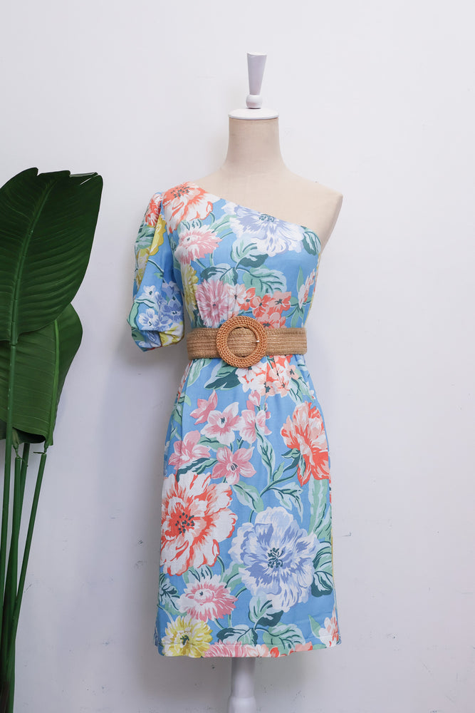
            
                Load image into Gallery viewer, Ari Toga Mini Dress - Botanic Blues
            
        