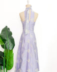 Rhea Halter Dress - Lilac Embroidery