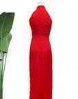 Clyo Halter Knot Dress - Red (Pre-order)