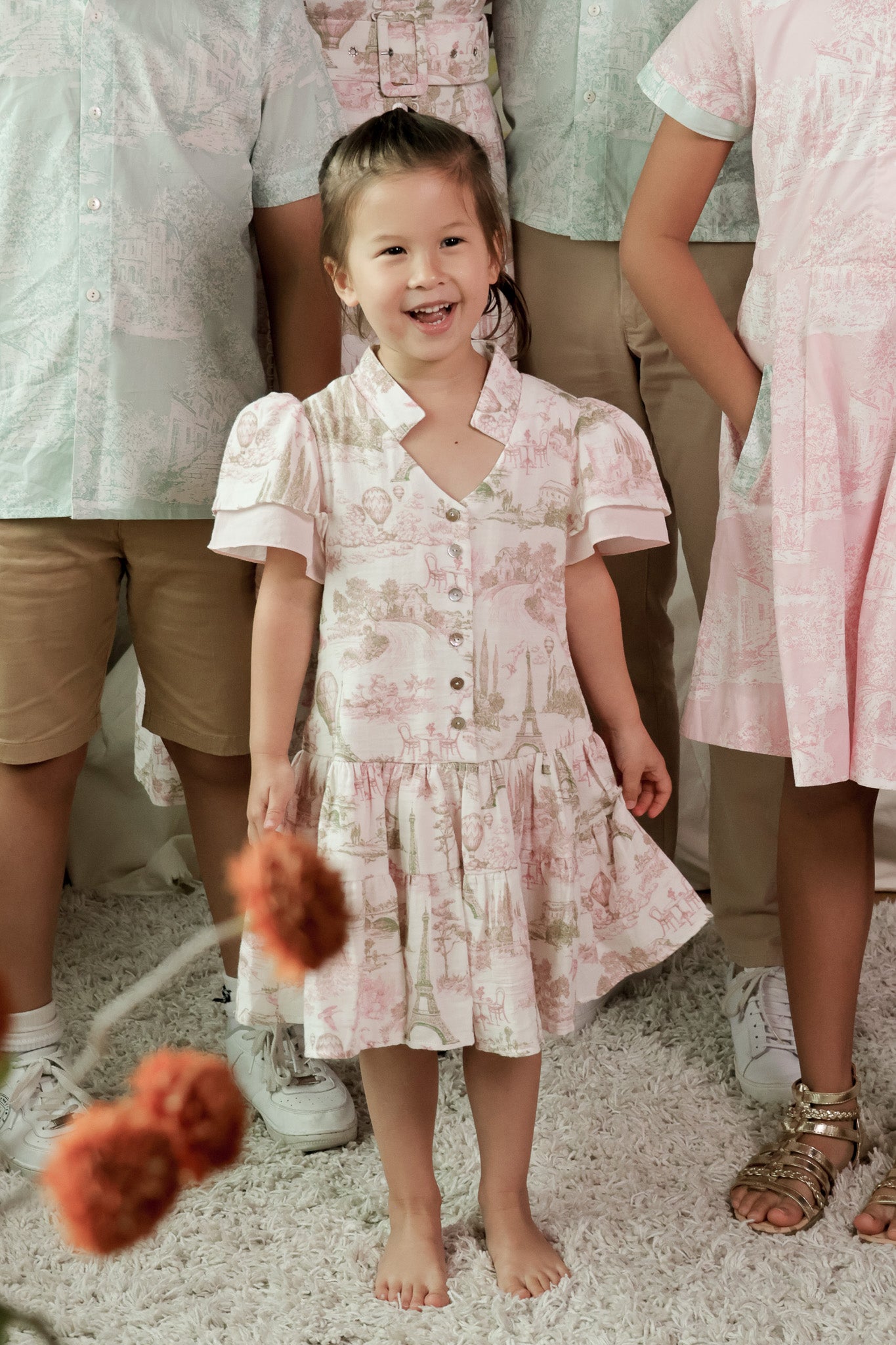 Lil&#39; Elysees Shirt Dress - Pink Toile