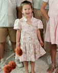 Lil' Elysees Shirt Dress - Pink Toile