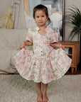 Lil' Elysees Shirt Dress - Pink Toile