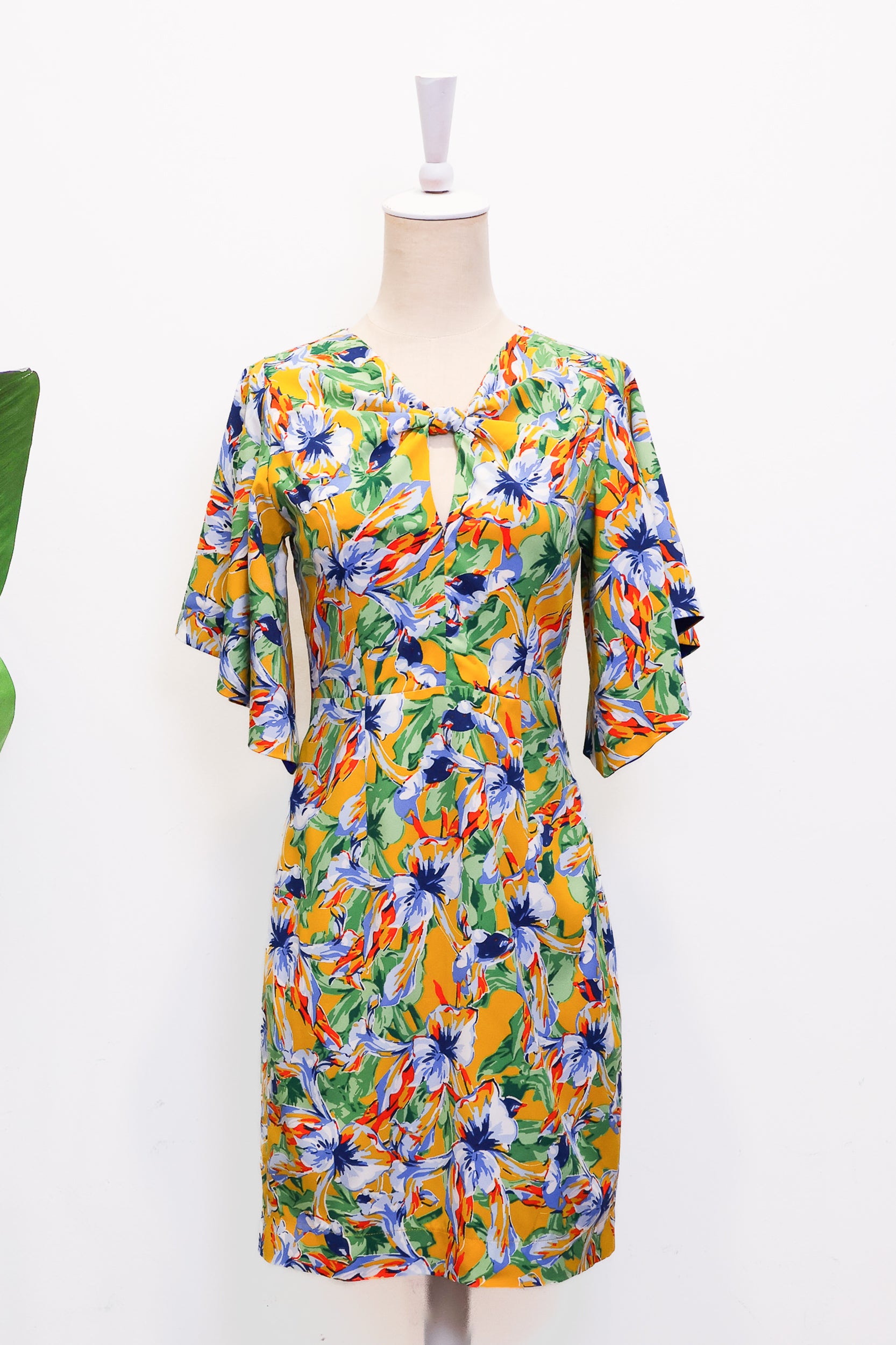Faye Flutter Sleeves Knot Dress