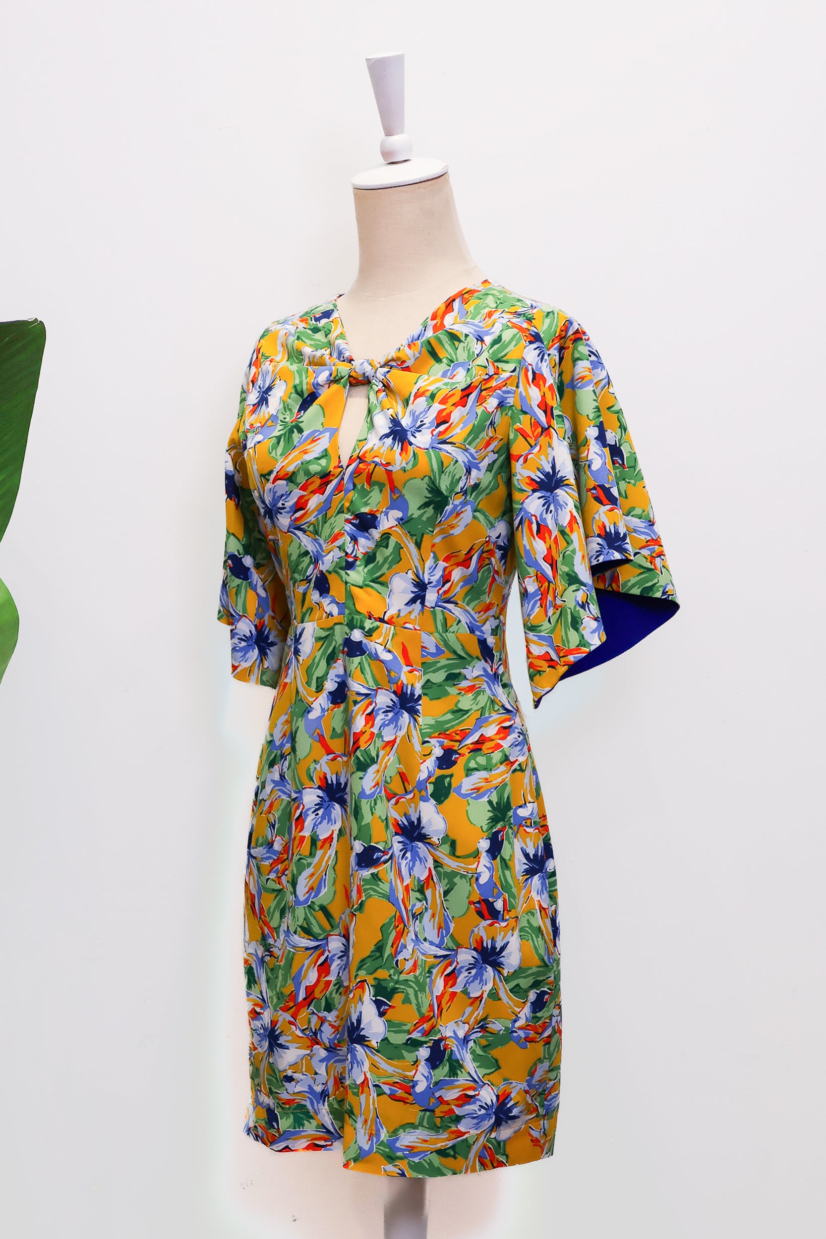 Faye Flutter Sleeves Knot Dress