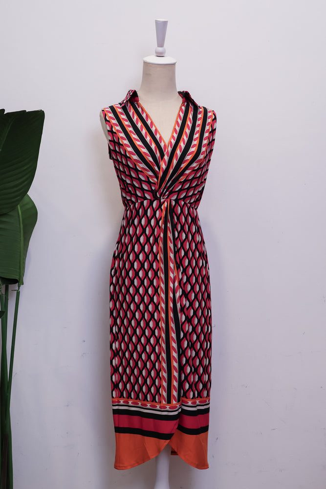 
            
                Load image into Gallery viewer, Jersey Knot Faux Wrap Dress
            
        