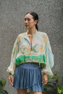 Breeze Throwover Jacket - Abstract Botanical / Pastel Paisley