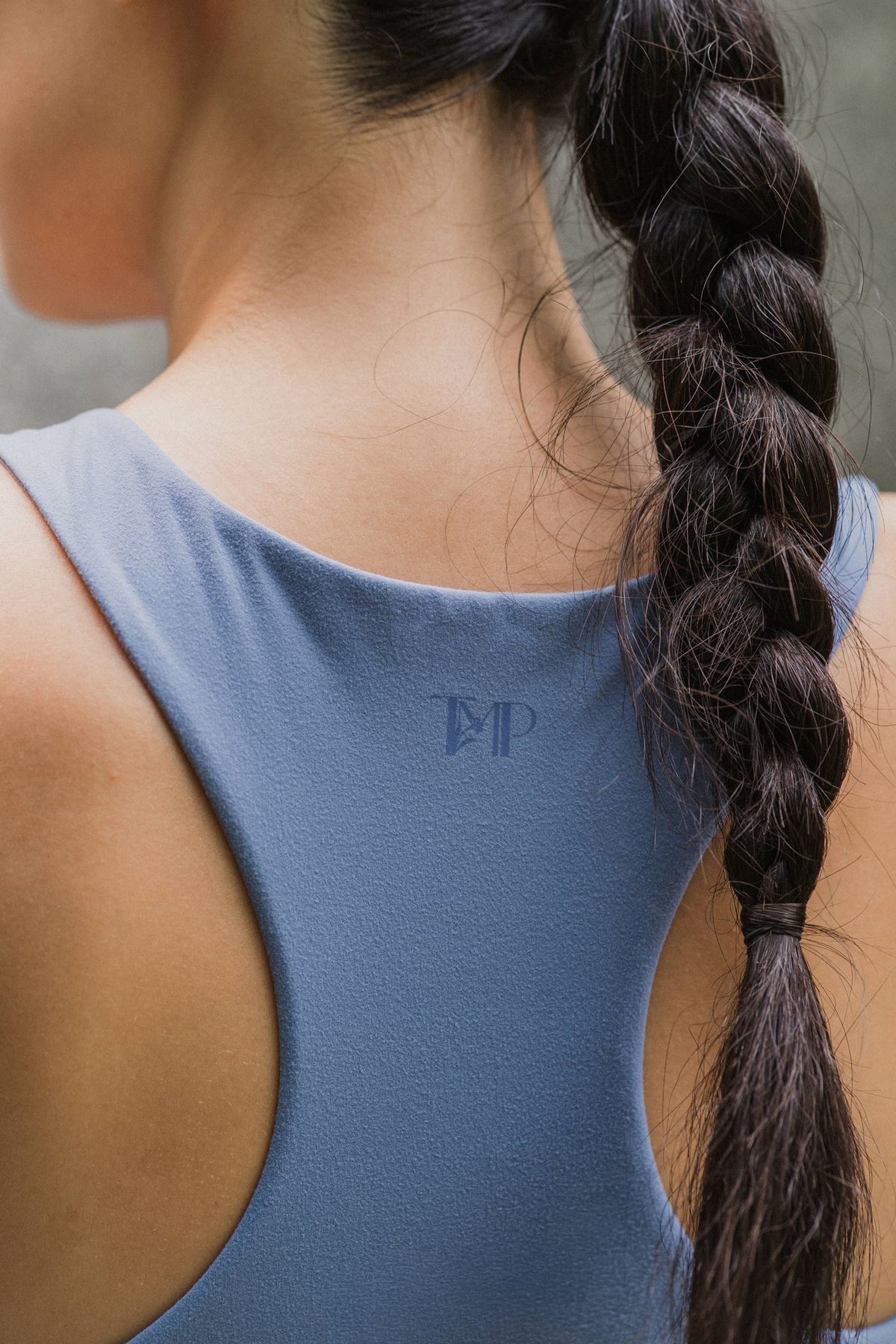 Off Court Sports Bra - Black / Dusty Blue
