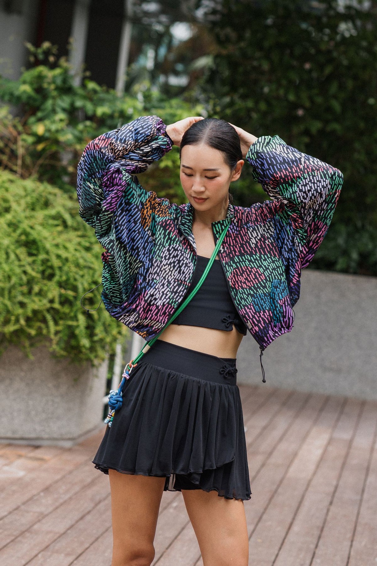 Breeze Throwover Jacket - Abstract Botanical / Pastel Paisley