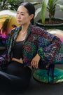 Breeze Throwover Jacket - Abstract Botanical / Pastel Paisley