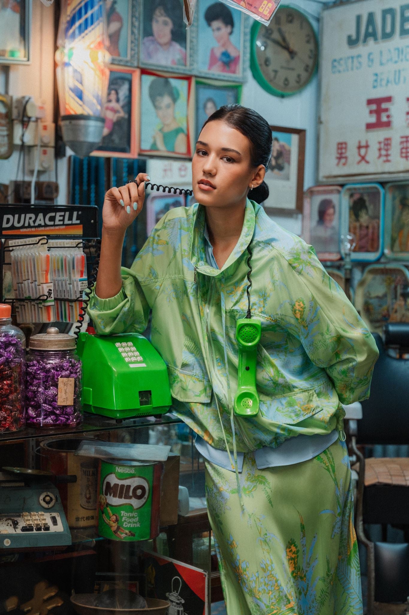 Fern Forest Silk Windbreaker