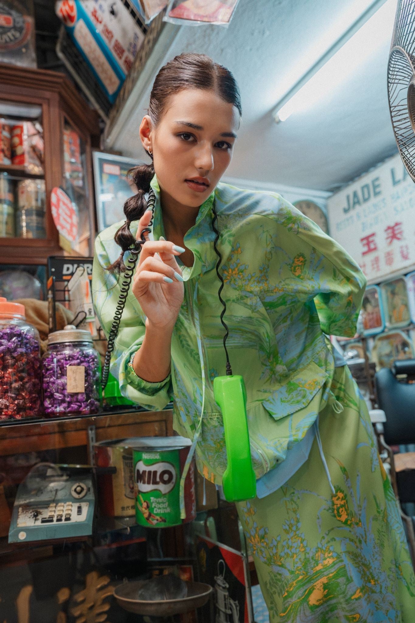 Fern Forest Silk Windbreaker