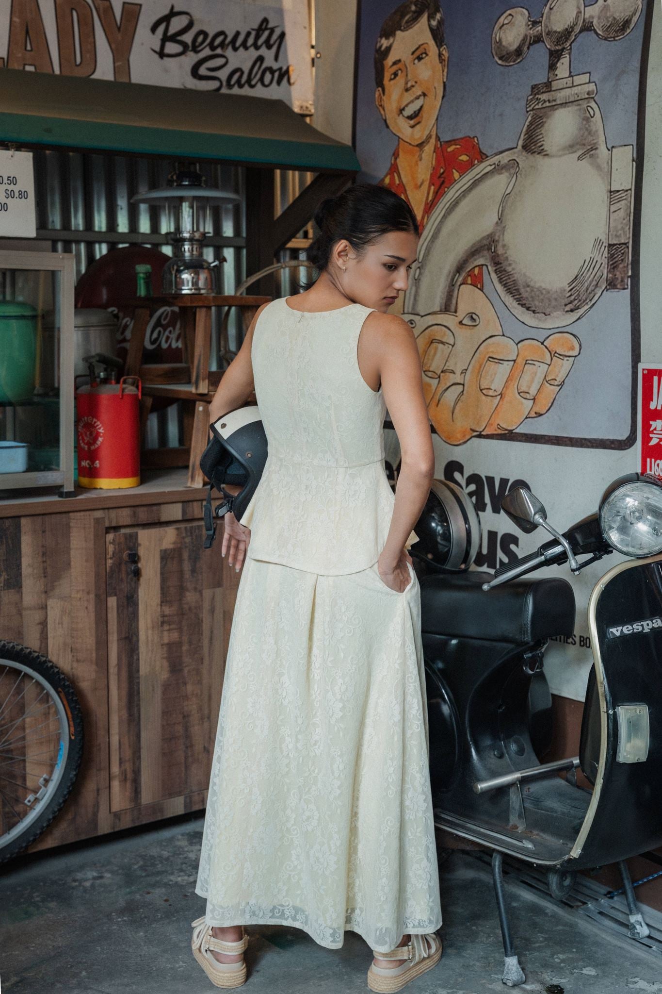 Mulia Lace Flared Skirt