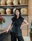 Black Swan Silk Wrap Top (Limited Edition)