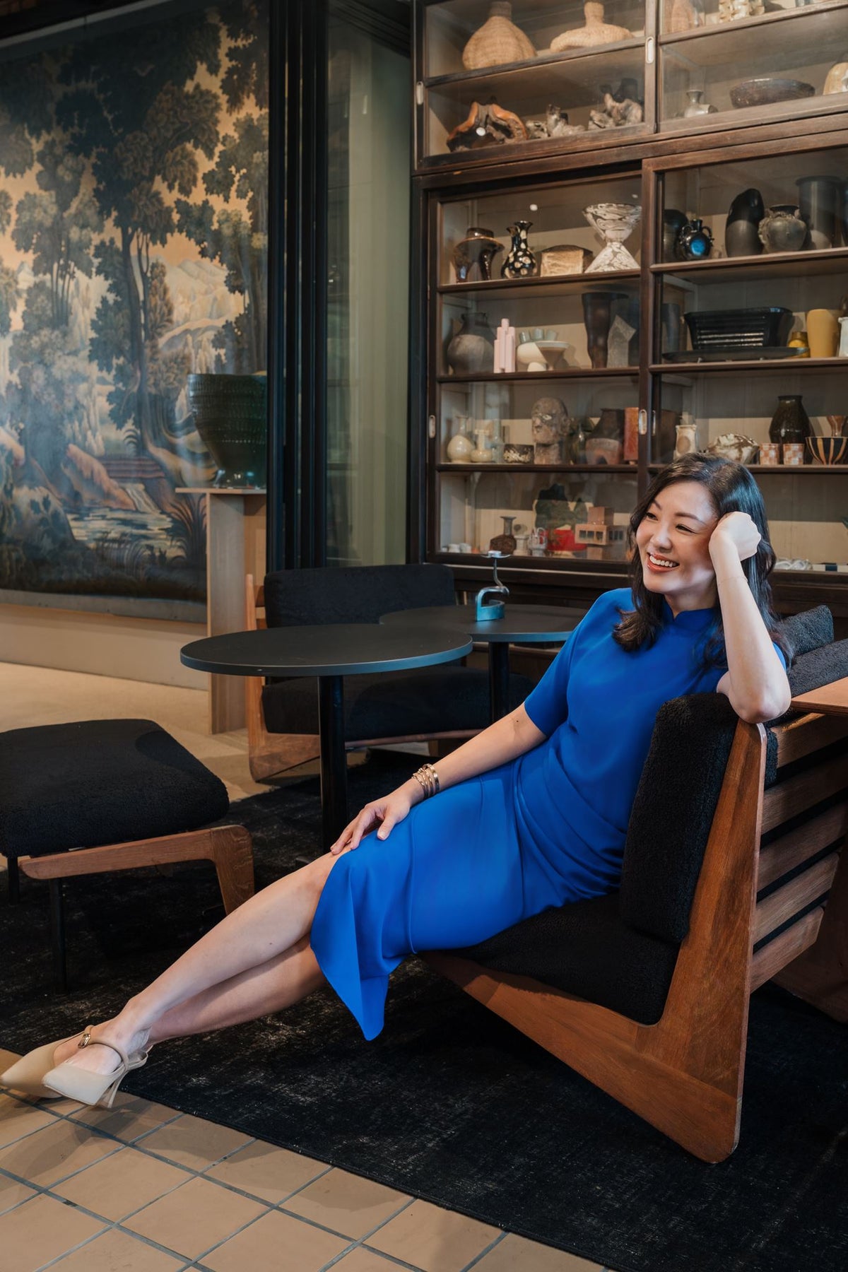 Renegade Cheongsam - Cobalt / Emerald