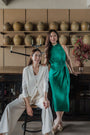 Seri Sarong Cheongsam- Emerald Damask