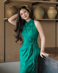 Seri Sarong Cheongsam- Emerald Damask
