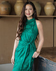 Seri Sarong Cheongsam- Emerald Damask