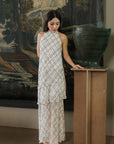 Cascading Halter Cheongsam