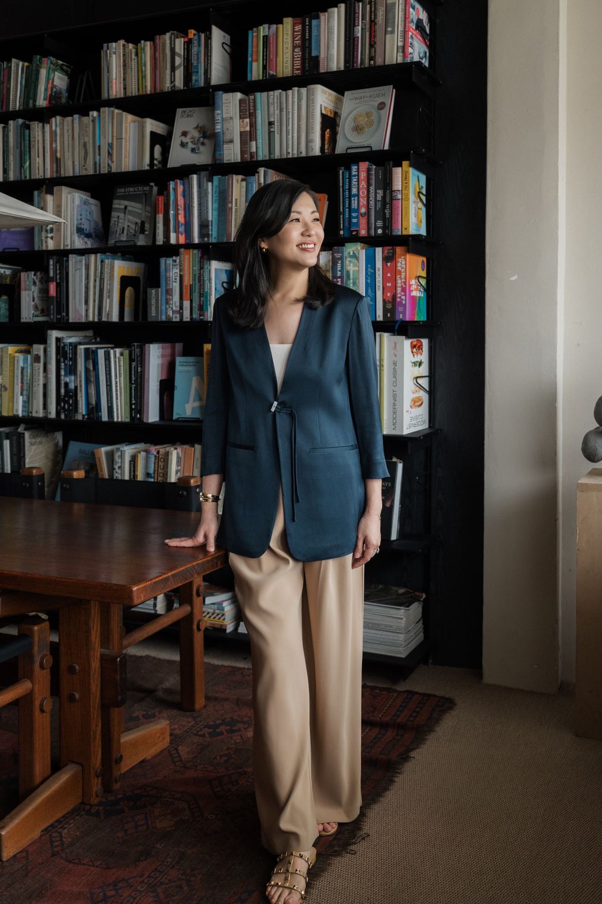 Origami Tailored Pants - Beige / Olive