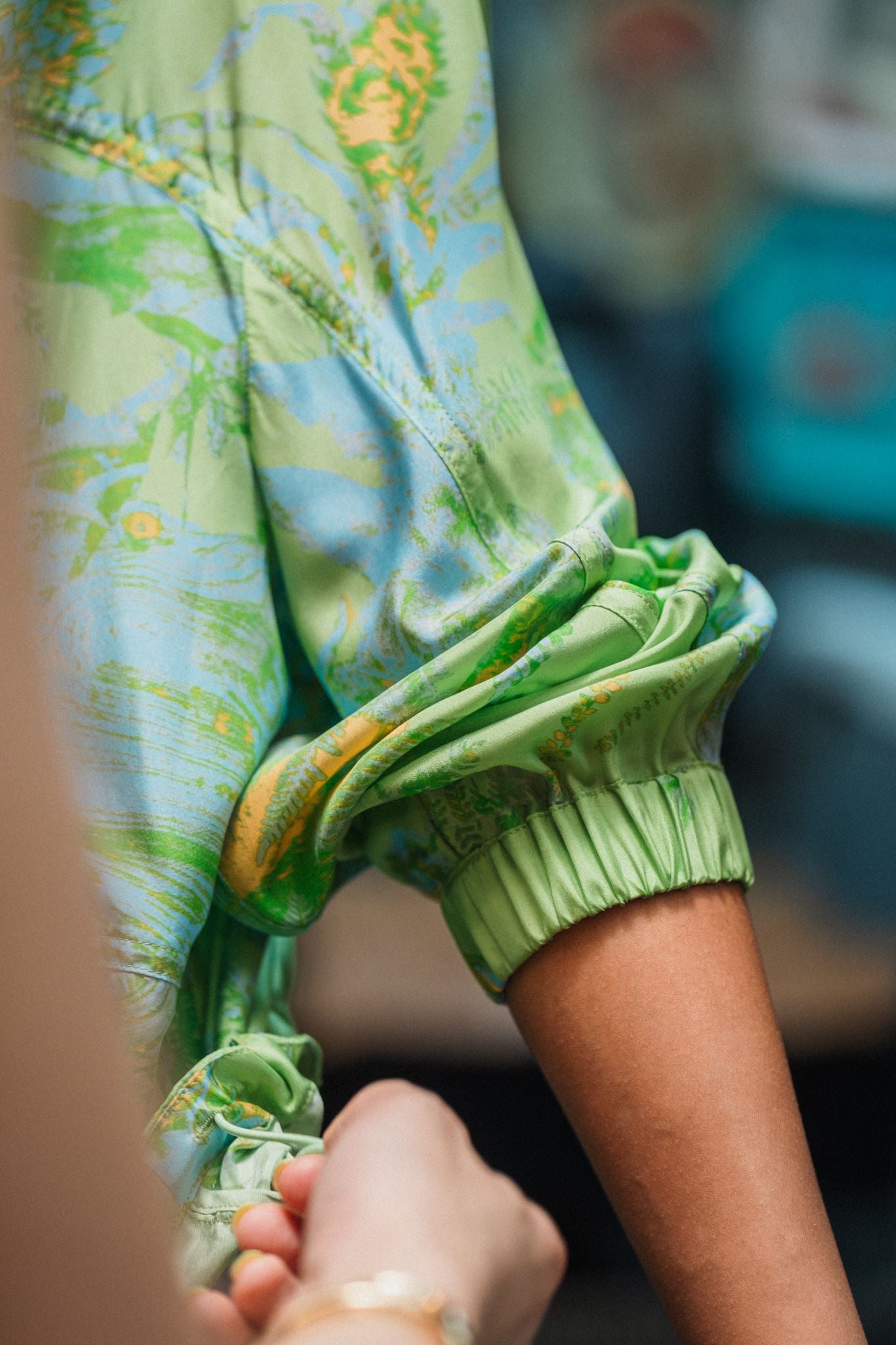 Fern Forest Silk Windbreaker