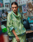 Fern Forest Silk Windbreaker