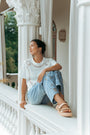 Elouise Embroidered Tee