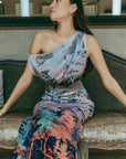 Sorrento Asymmetrical Dress - Mystic Jungle