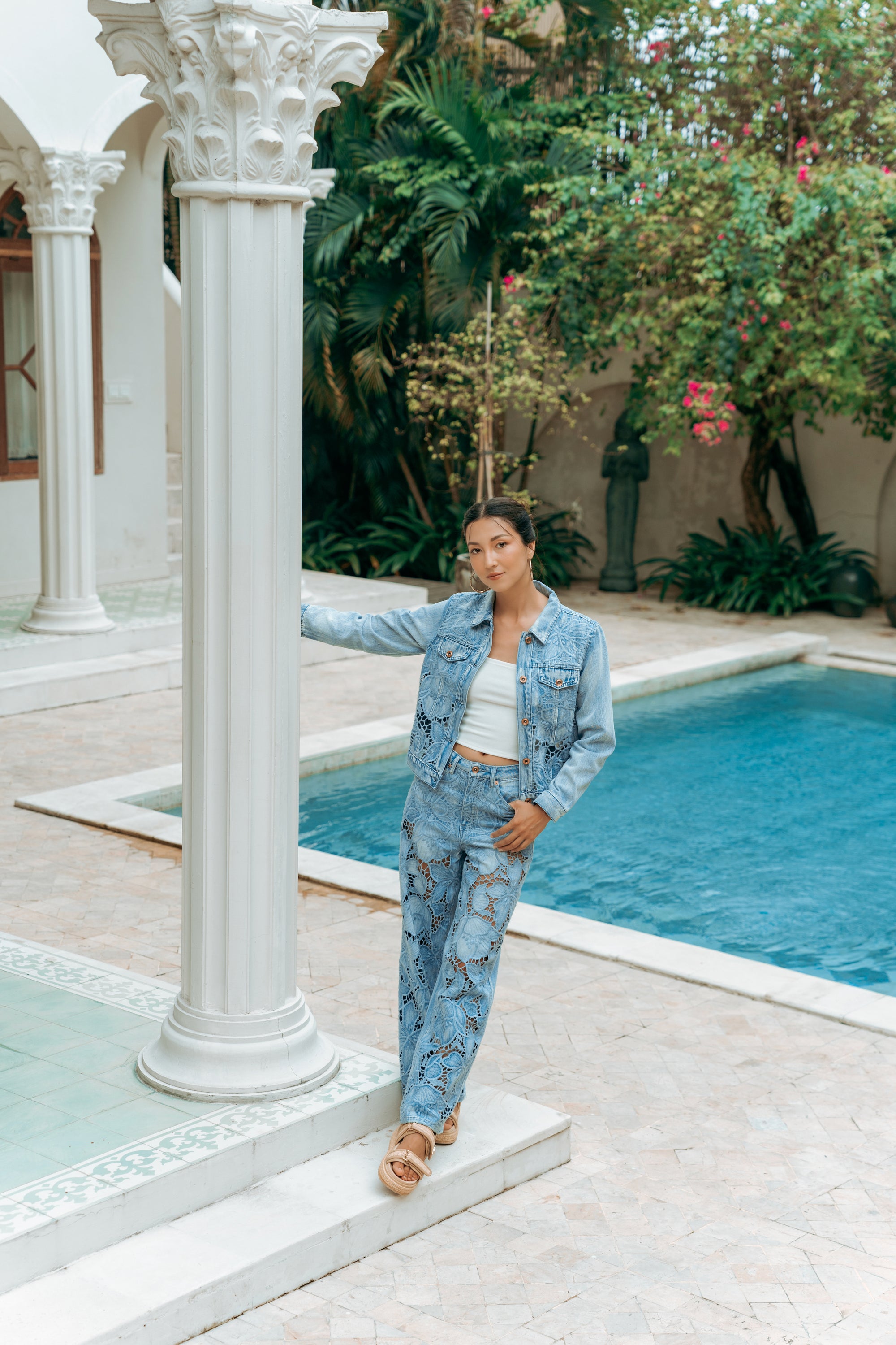 Savannah Embroidered Denim Jacket (BACKORDER)