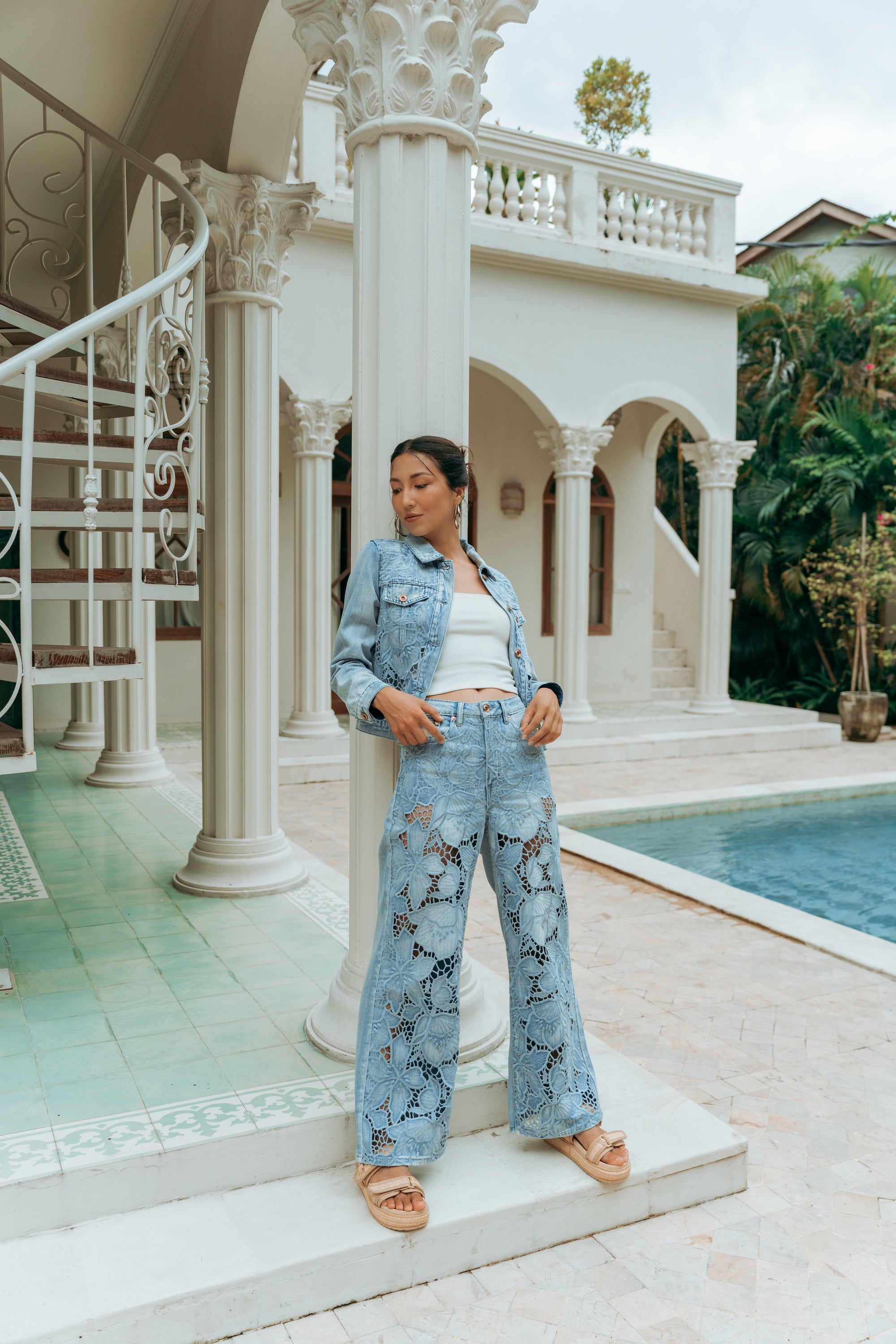 Savannah Embroidered Denim Jacket (BACKORDER)