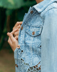 Savannah Embroidered Denim Jacket (BACKORDER)