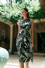 Cove Cut-Out Frill Dress - Black & White
