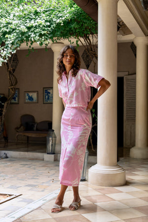 Bora Skirt Set - Pink / Blue