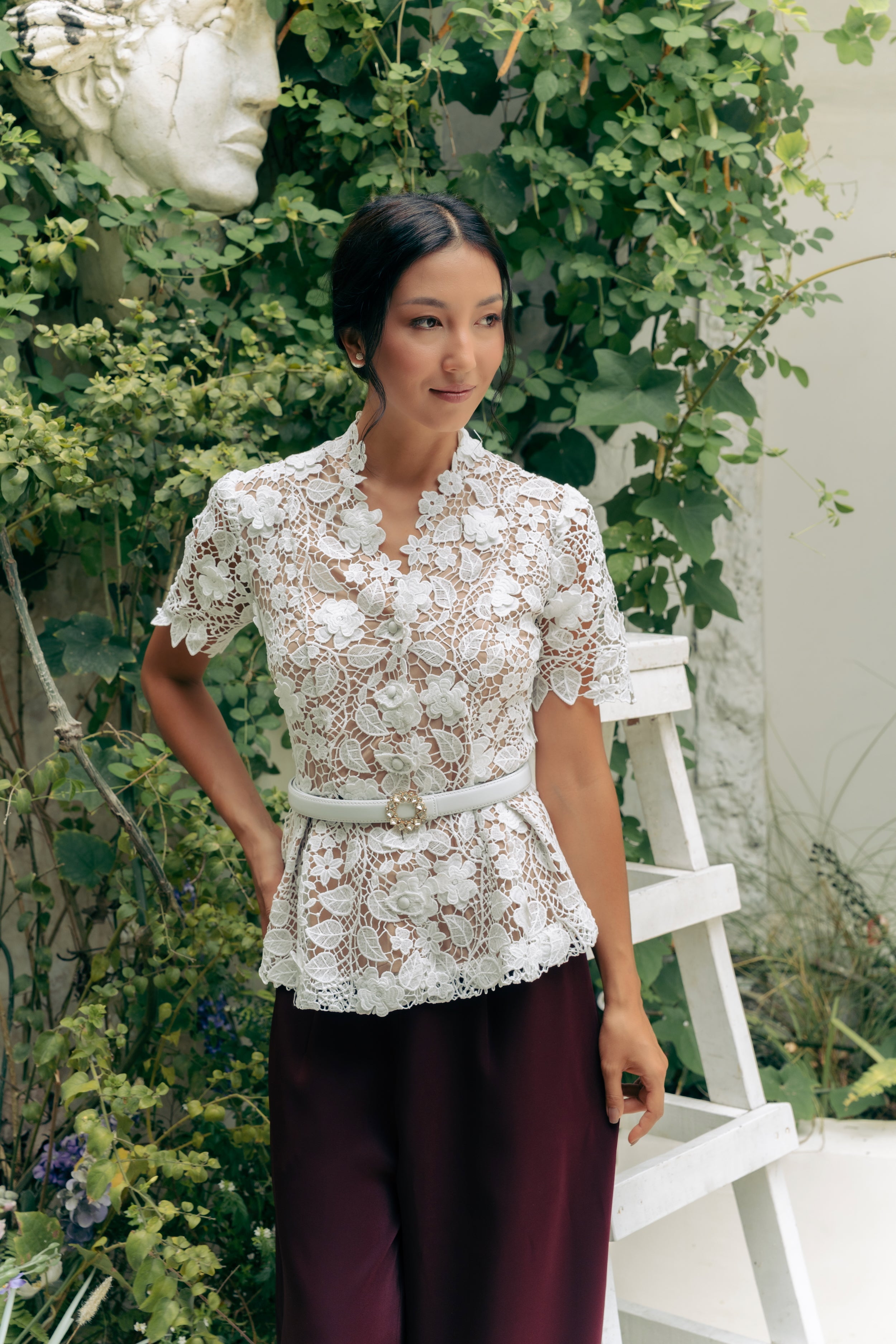 Dahlia Peplum Lace Top (BACKORDER) – The Missing Piece