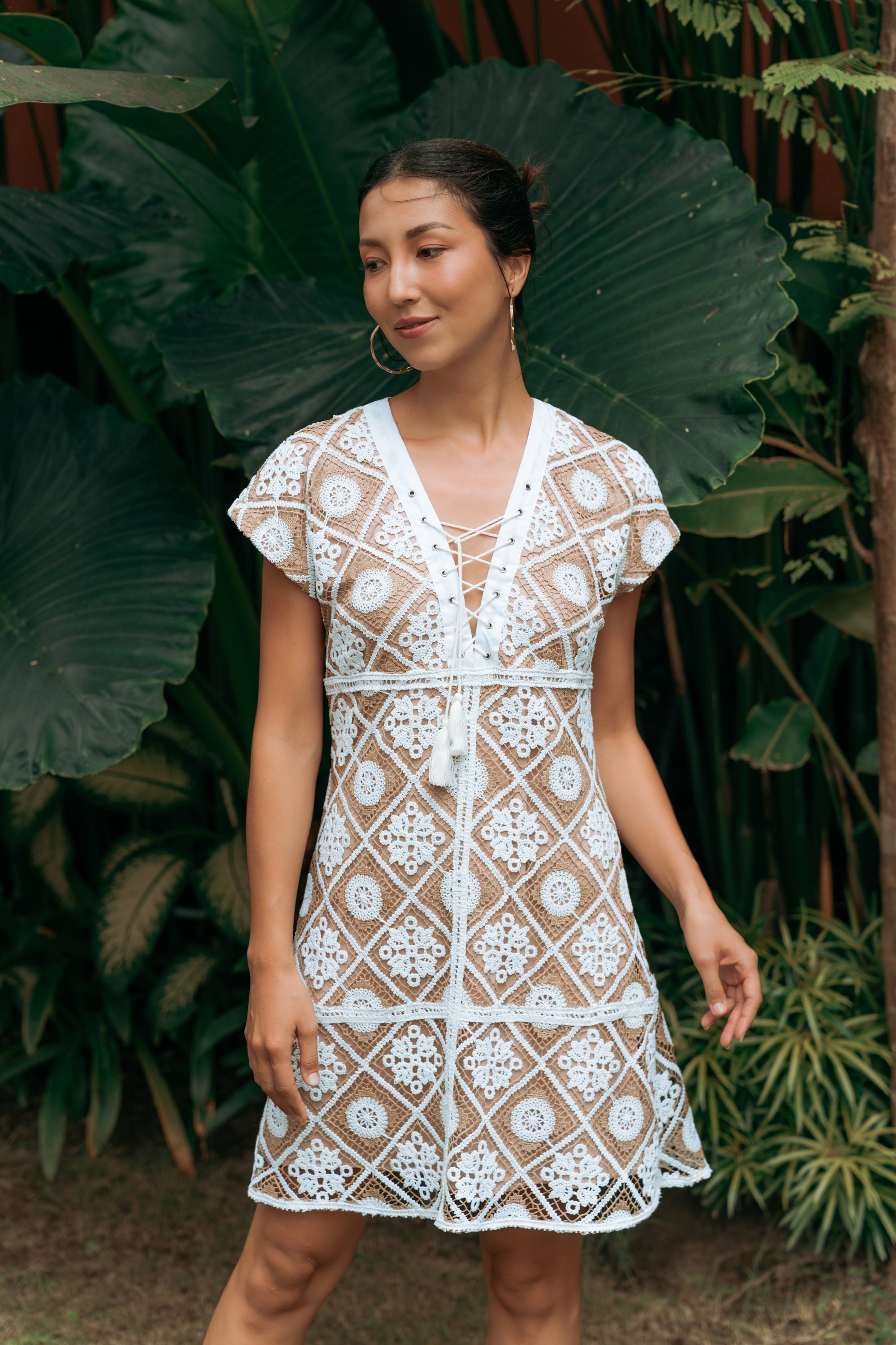 ibiza crochet dress Vestido Micro Mini Ibiza Crochet - Marfil
