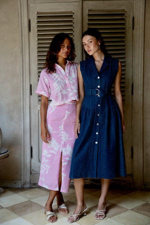 Arissa Denim Shirt Dress (BACKORDER)
